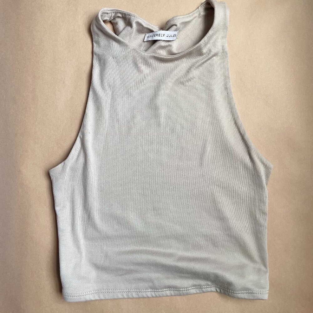 Tan Crop Top - Soft and strechy!